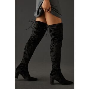NWT Silent D Over-The-Knee Black Velvet Boots - 37EU (7 US)